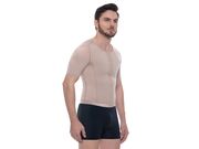 Colete masculino longo com abertura com manga  - 62239